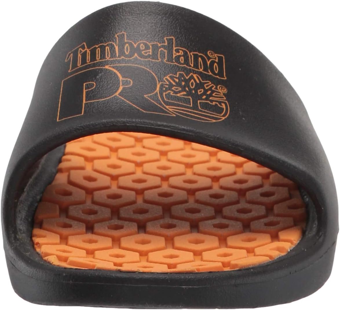 Timberland PRO Anti-Fatigue Technology Slide Sandal, Black/Orange, 6 - Image 2