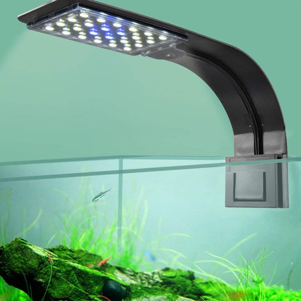 VAYINATO® Black Super Slim Aquarium LED Light,10W Aquatic Plant Lighting Clip-on Lamp for Fish Tank, Blue and White LED Beads by Petzlifeworld (B0CVQG4KMS) Amazon Price History, Amazon Price Tracker