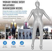 Vista 2 de Three T Inflatable Mannequin Women Female Girls Whole Body Full Body with Arms Head Torso