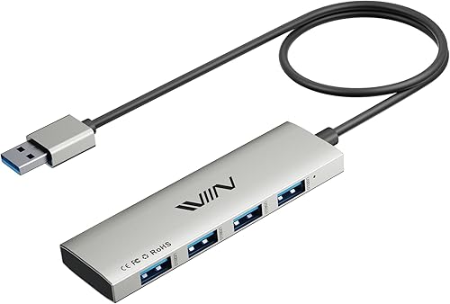 Concentrador USB 3.0, extensor divisor USB de 4 puertos, adaptador portátil multipuerto de datos para laptop, Xbox, unidad flash, disco duro,