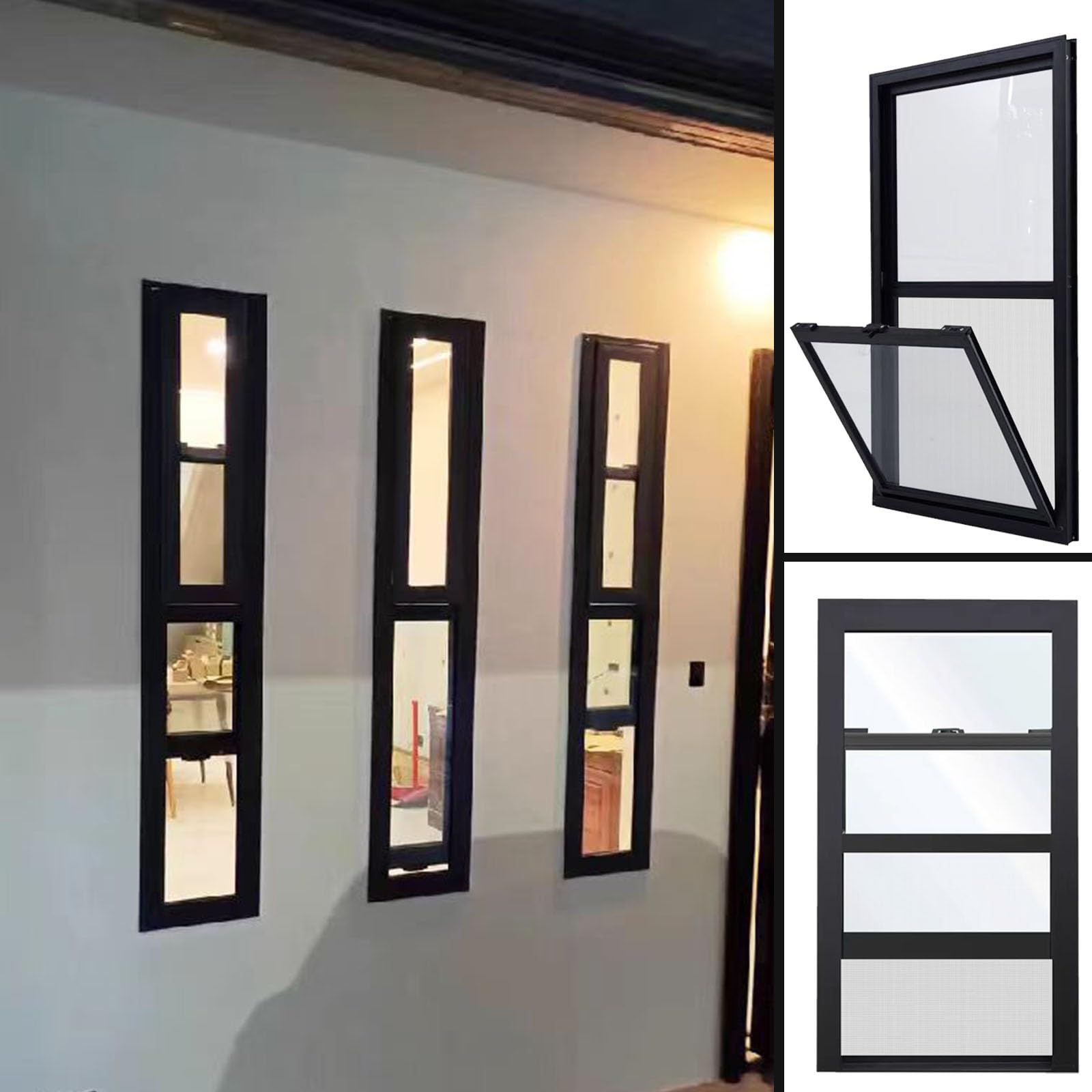 21x25 Basement Windows Sheds Window Small - Black, Household