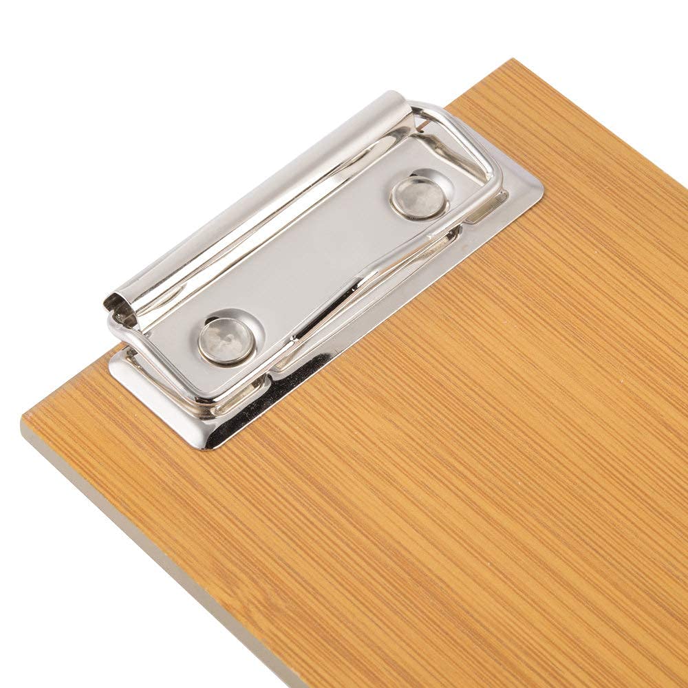 Olbia Paquete de 10 presentadores de madera para restaurantes, libro de servidores, soporte de menús para cafés, tablero de clip de madera, organizador de libros de camarera