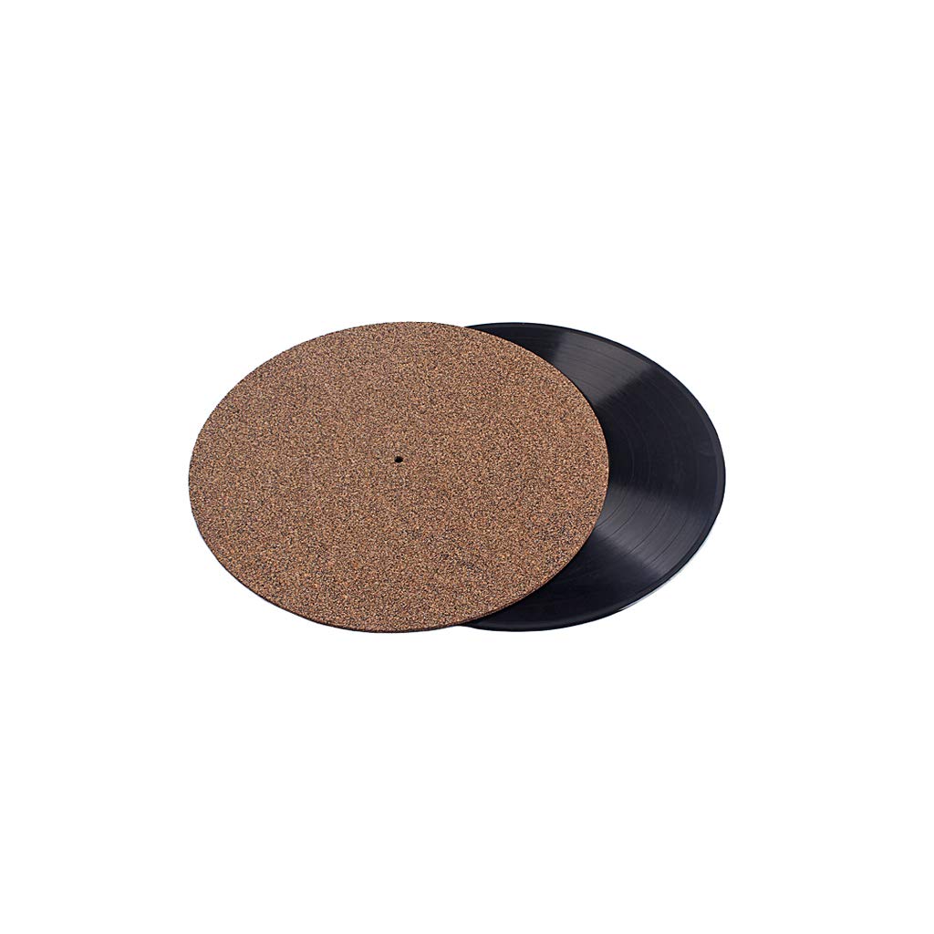 Alnicov Nuevo tapete antiestático para plato giratorio de corcho y caucho antiestático para discos de vinilo LP