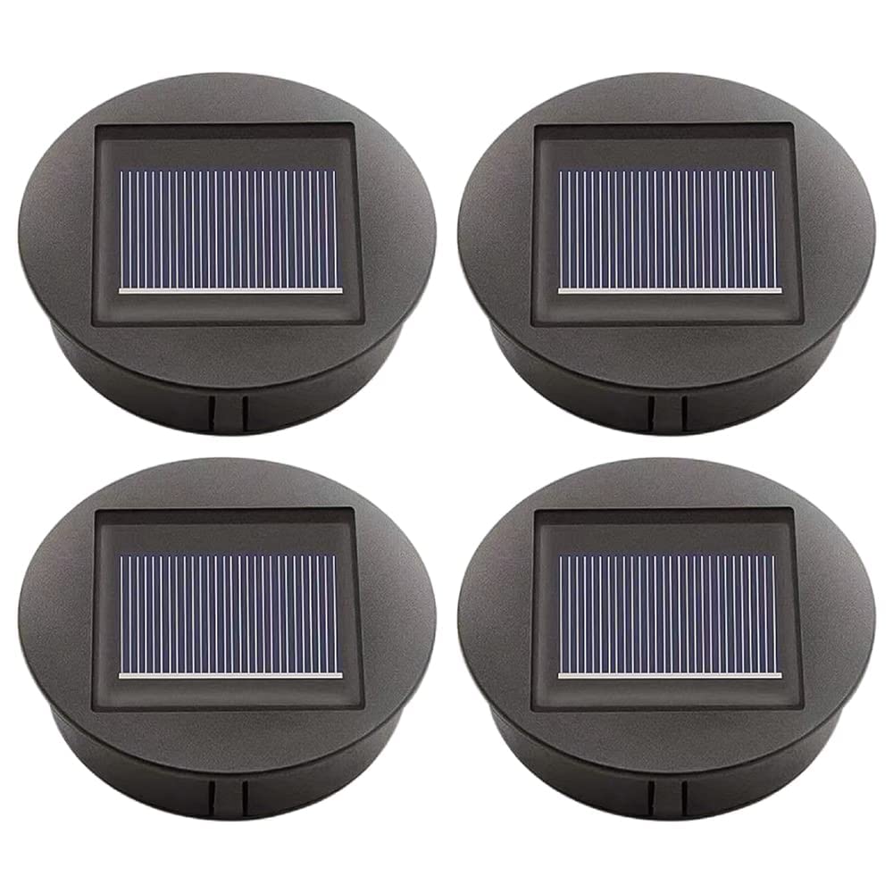 4 Pack 3.15" Solar Light Replacement Top Parts Waterproof Solar Lantern Replacement Battery Box Top DIY Lantern Outdoor Hanging Light Garden Decor (4PCS 8CM/3.15")