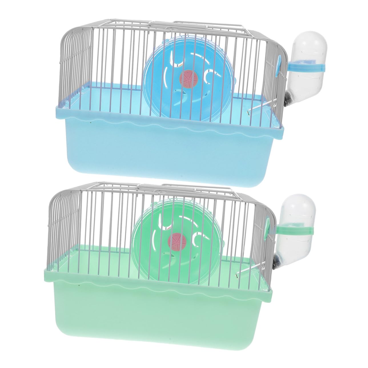 Cage de transport à main pour hamster avec roue d'exercice intégrée et nettoyage facile