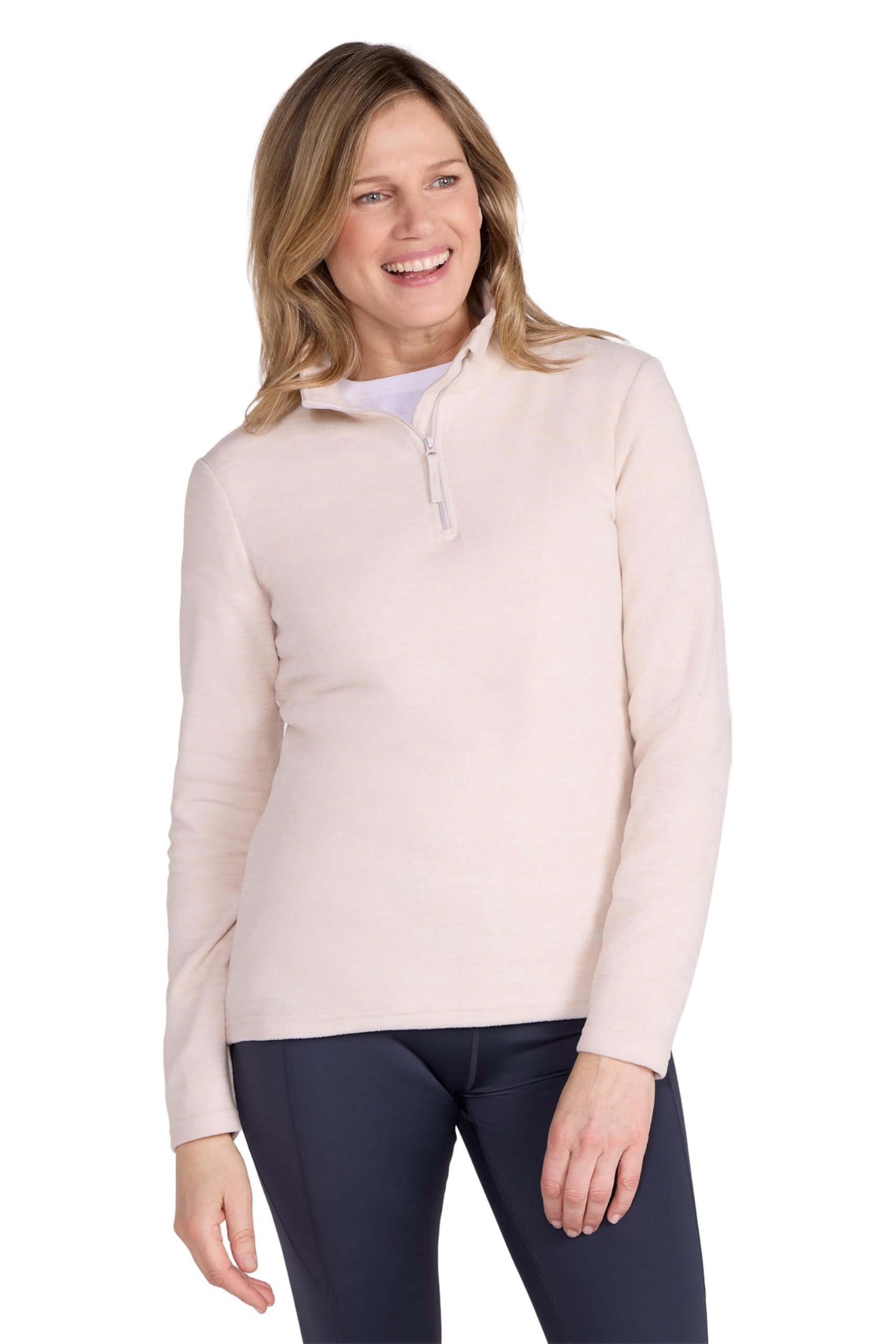 Mountain Warehouse Women's Light Beige Snowdon Melange Fleece Jumper 4