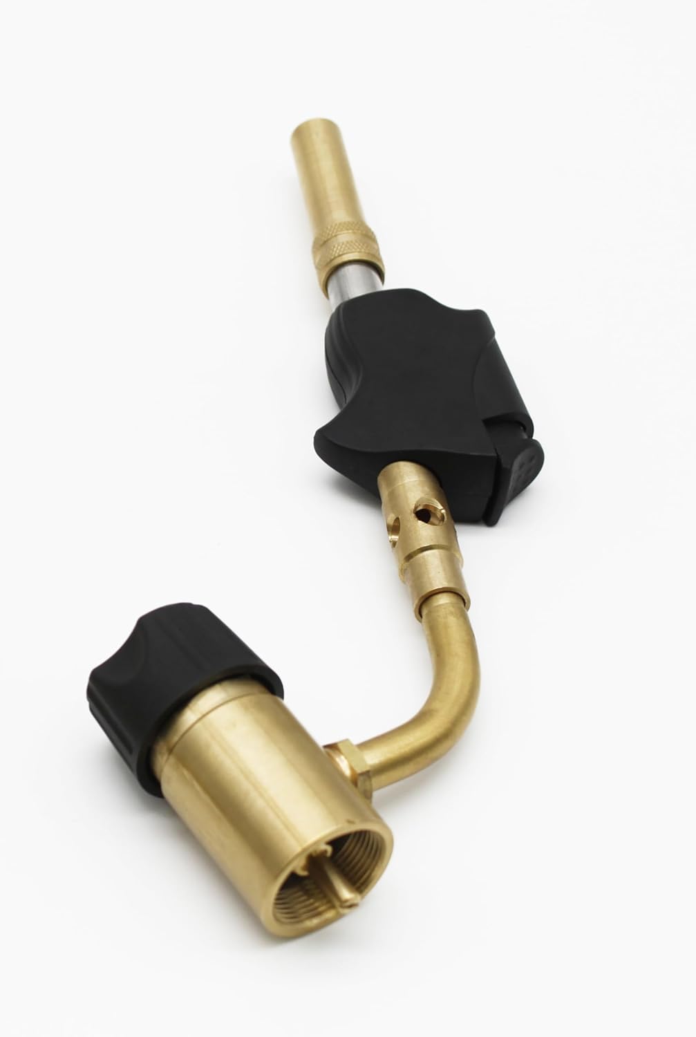 Flame King YSNAX1-024CGA High Intensity Propane Torch Head with Piezo Igniter Switch for Soldering, Brazing, Plumbing, Lighting Charcoal/Fire Pits, Compatible with 1LB Cylinders, MAPP, and MAP-PRO