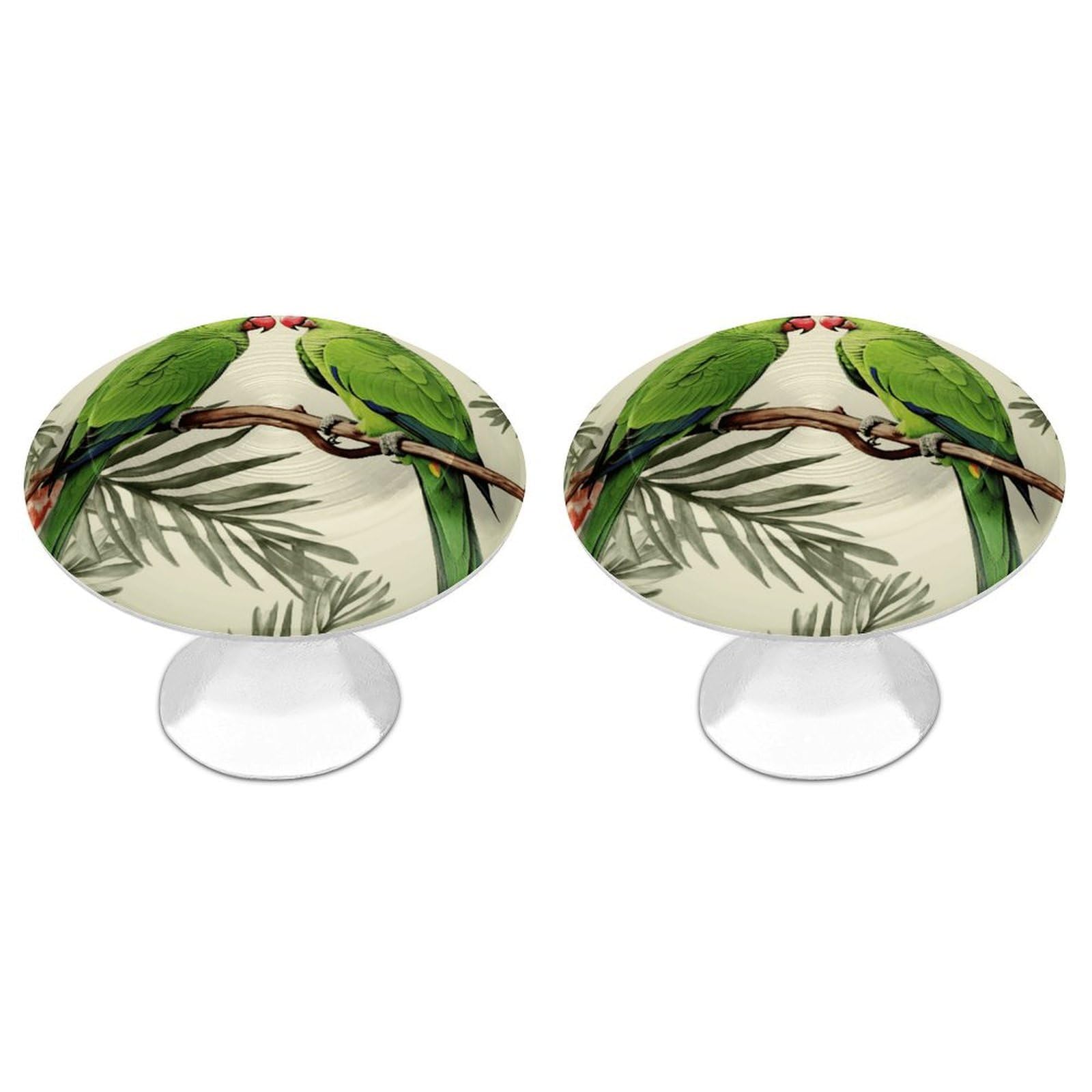 Vstadank Style Couple Parrots Olive Drawer Knob Round Dresser Sturdy Drawer Pulls With Mounting Screws Kitchen Stainless Steel Modern Decorative Handles For Cupboard Closet Bathroom