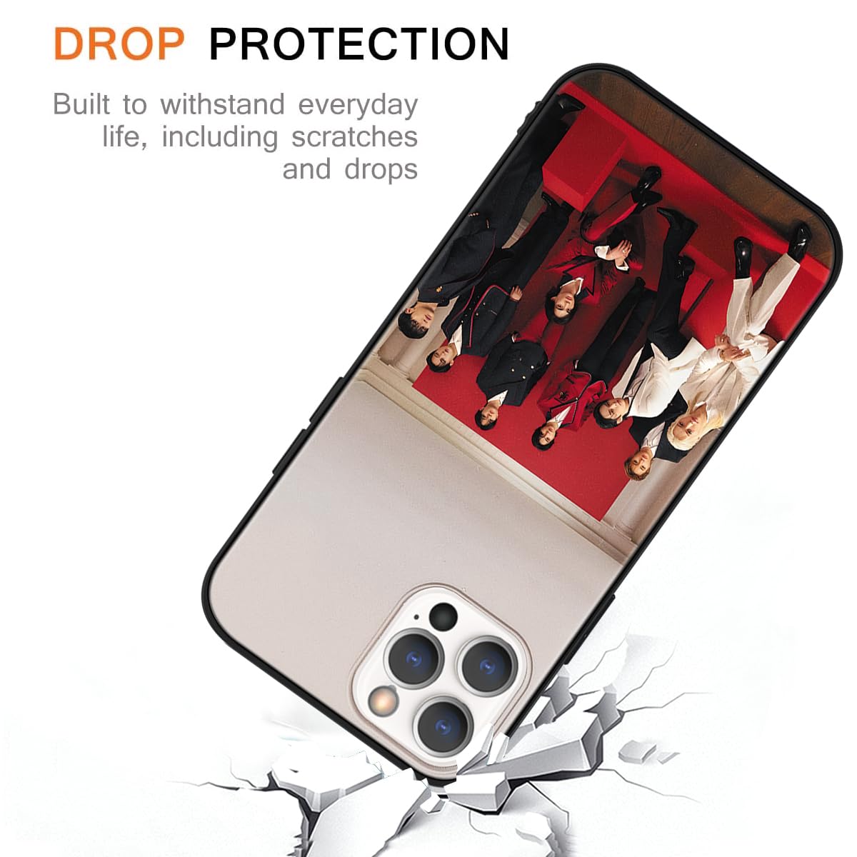 nurkorki 2 Pezzi Nero Cover per iPhone 14 Pro 6,1,Custodia con