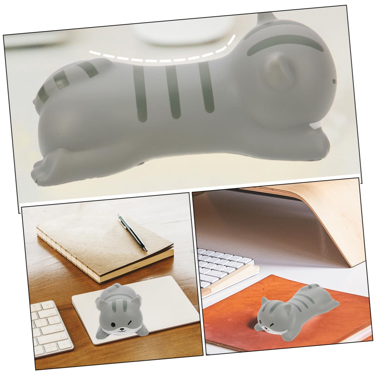 Angoily 4 Sätze Katzen Mauspad Ergonomische Handgelenkauflage Für Computer Komfortable Unterstützung Für Handgelenk Und Hand Für Büro Und Niedliches Design 2 Stücke * 4