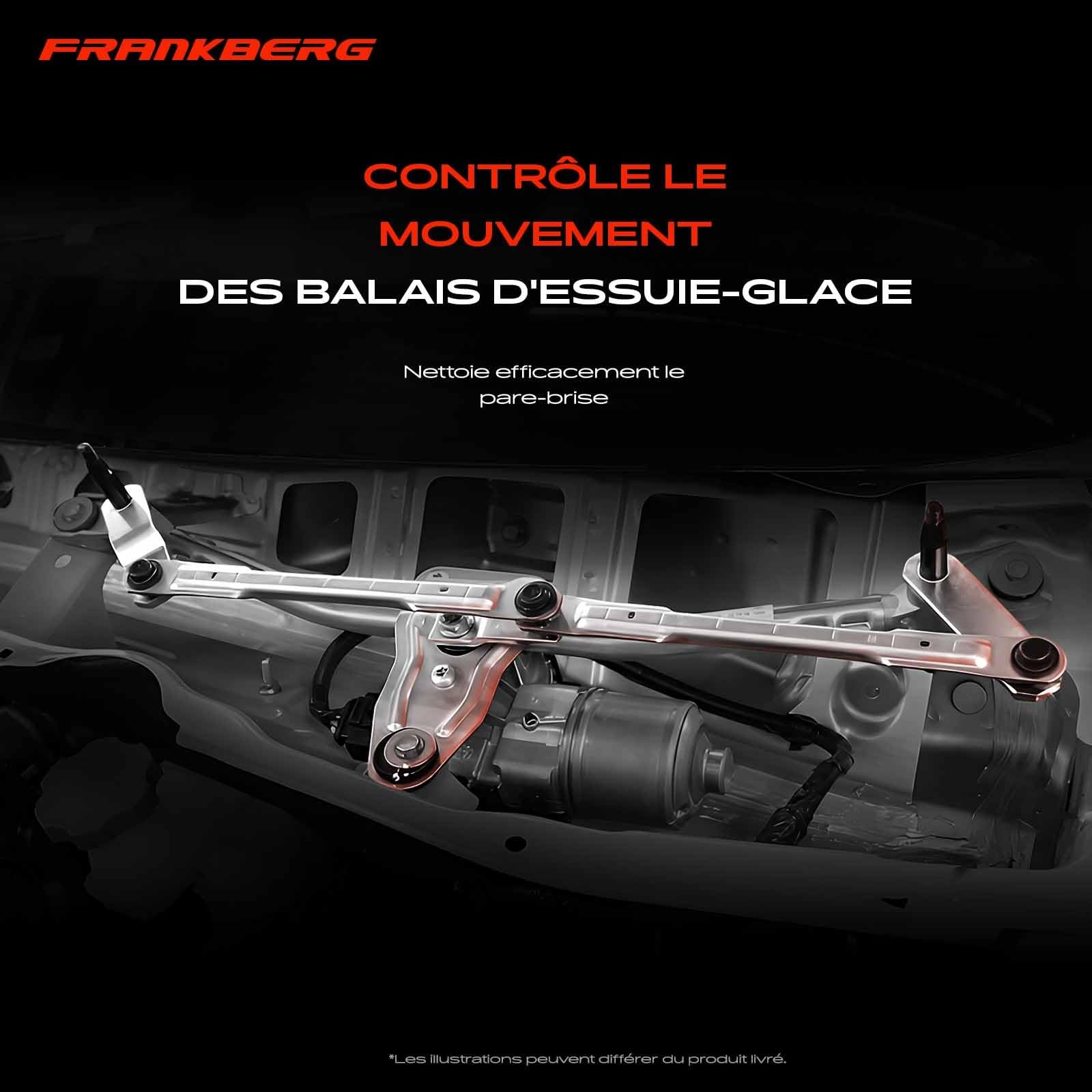 Frankberg tringlerie d'essuie-glace, tringlerie d'essuie-glace | sans moteur, 28800-JD900; Compatible avec: JJ10E NJ10