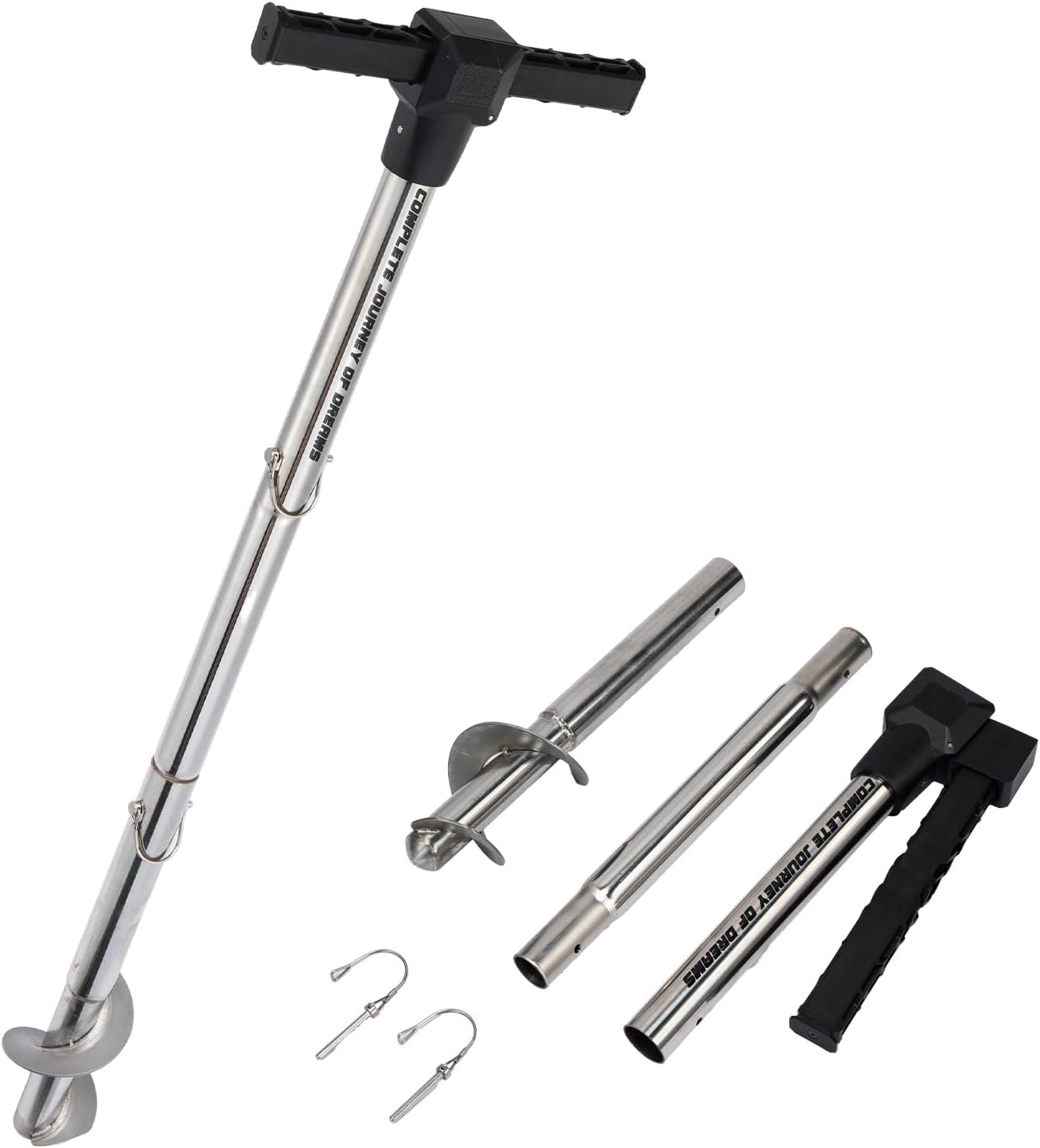 KEMIMOTO Jet Ski Anchor Shallow Water Anchor Pole for Kayak Pontoon PWC 3ft Stainless Steel Heavy Duty Boat Anchor Sand Anchor Kit Accessories Easy Storage