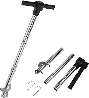 KEMIMOTO Jet Ski Anchor Shallow Water Anchor Pole for Kayak Pontoon PWC 3ft Stainless Steel Heavy Duty Boat Anchor Sand Anchor Kit Accessories Easy Storage