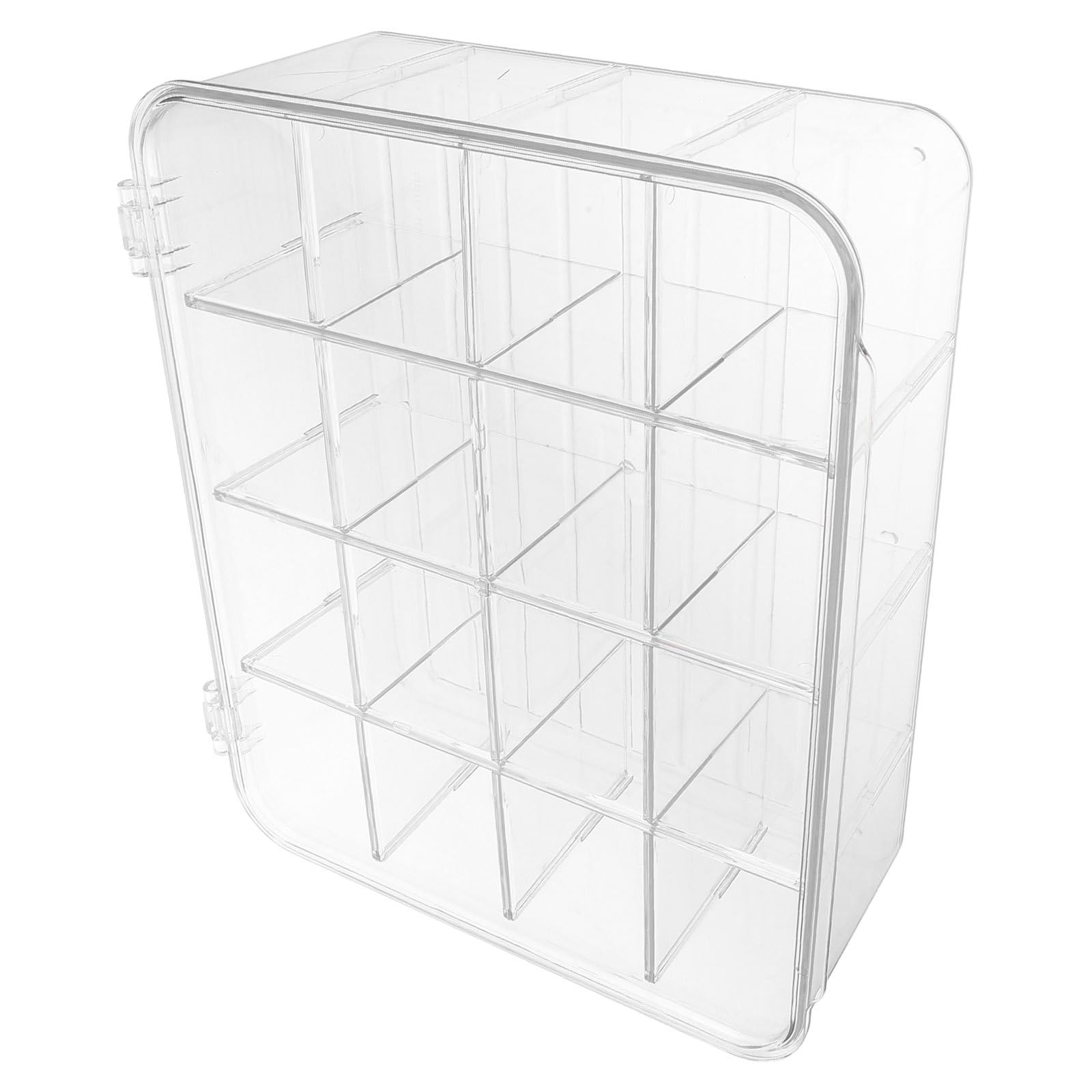 SOLUSTRE Große Teebeutel Aufbewahrungsbox und Transparentem Deckel mit 16 Fächern aus Kunststoff Praktischer Organizer für Teebeutel und Getränkepackungen Arbeitsplatte im Wiederverwendbar