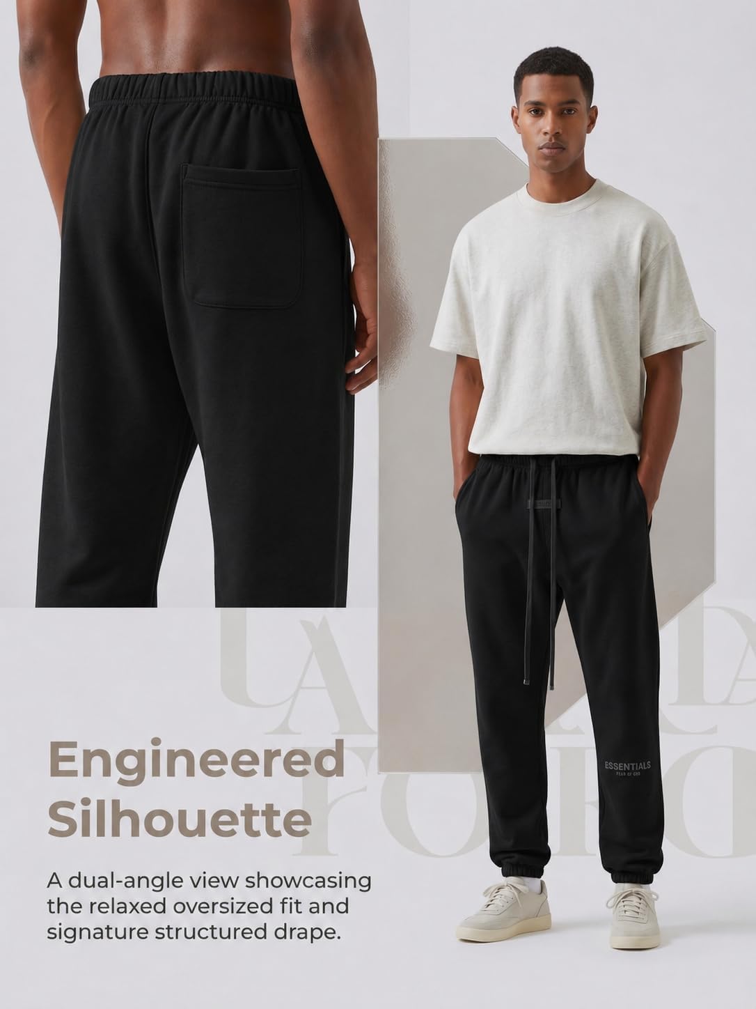 Mens Sweatpants Cotton Tapered Athletic Joggers for Men Casual with Pockets