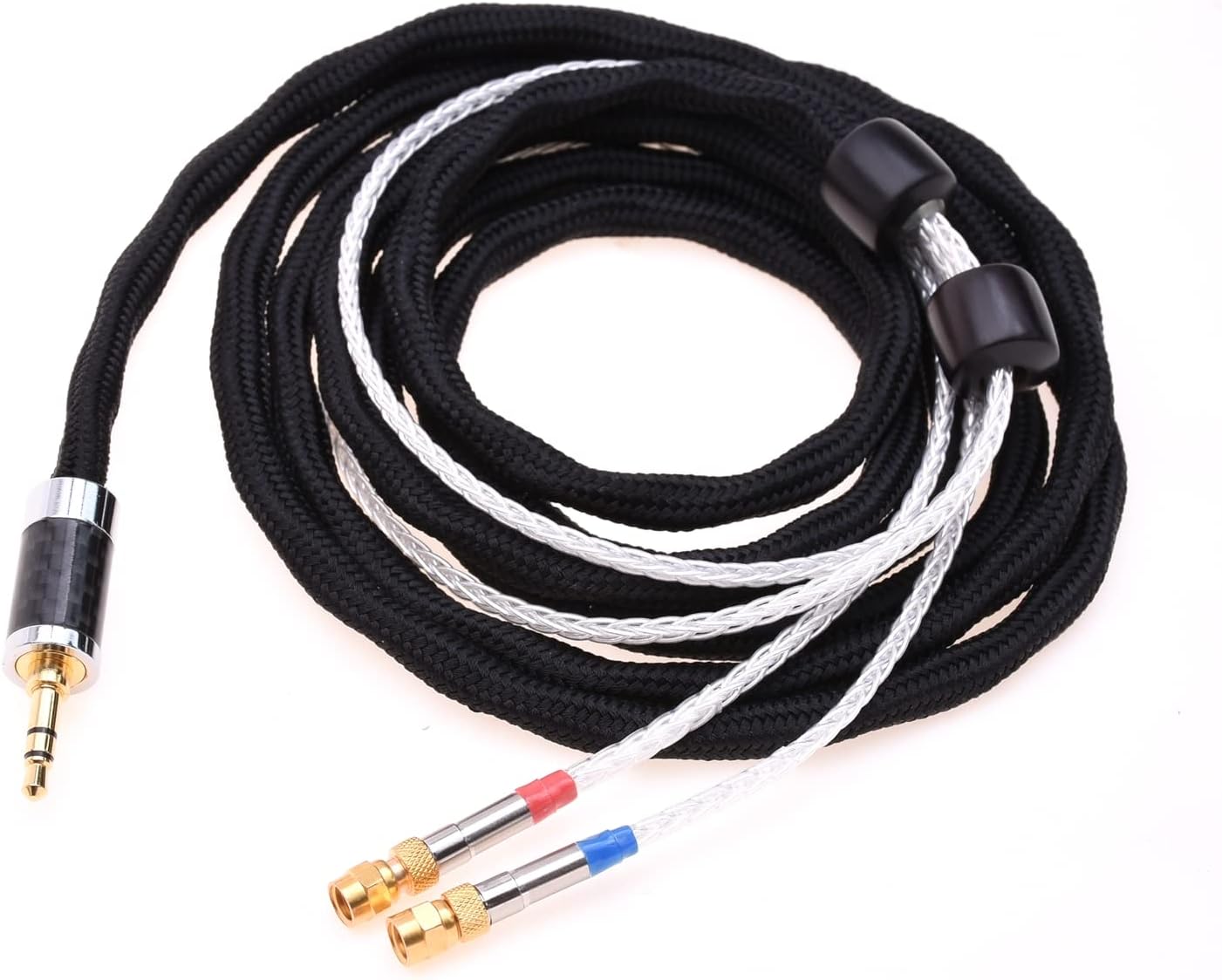 16 Cores 5N OCC Silver Plated Headphone Upgrade Cable SMC for Hifiman He-5 He-6 He-300 He-400 He-500 HE560 (4FT, 3.5mm Stereo Plug)