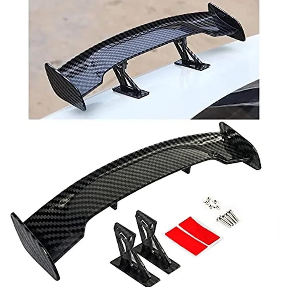 Spoiler dachowy Mały spoiler uniwersalny samochód Mini ogon skrzydło wygląd włókna węglowego skrzydła Model Auto stylizacja akcesoria dekoracyjne(25CM-carbon fiber)