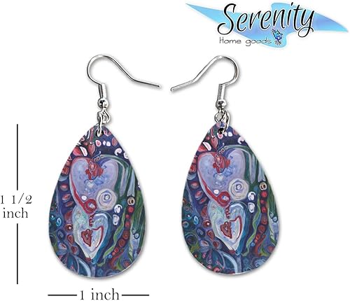 Vista 2 de Maureen Claffy Artist Collection Juego de aretes colgantes de lágrima de compasión Bonitos aretes de joyería para niñas y mujeres Regalos