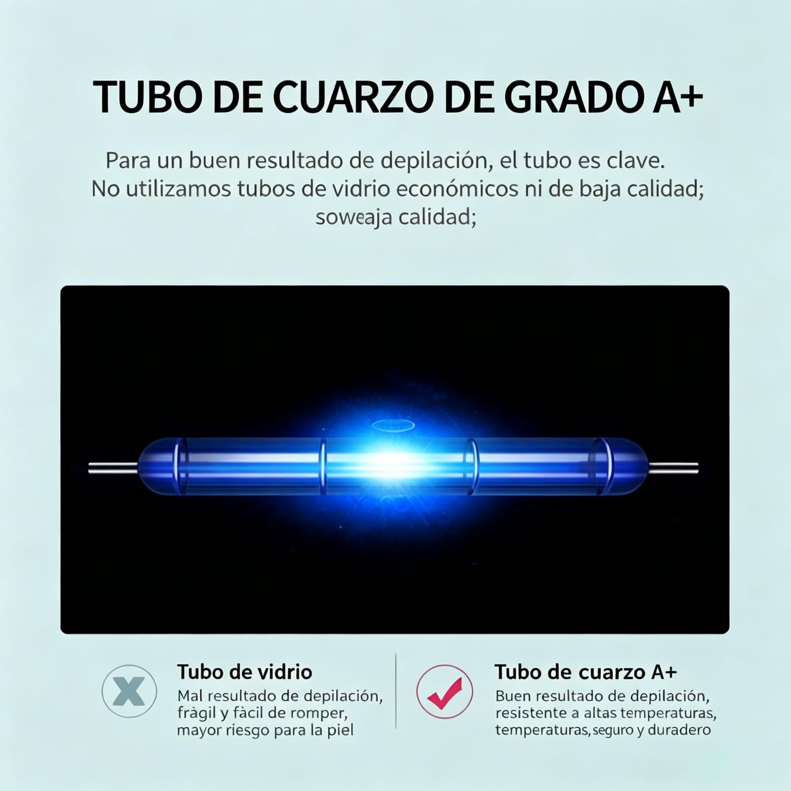 Depiladora IPL con Gafas, Detiene Crecimiento Vello, Piel Suave
