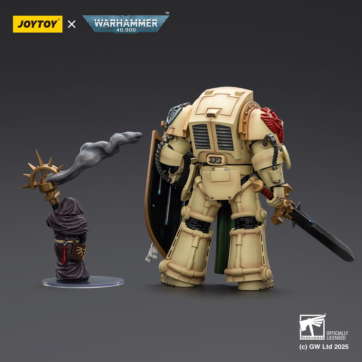 HiPlay JOYTOY Caballero Deathwing de los Ángeles Oscuros 2 con Espada de Poder, Escudo de Tormenta y Vigilante en la Oscuridad JT02496 Figura de Acción Escala 1/18