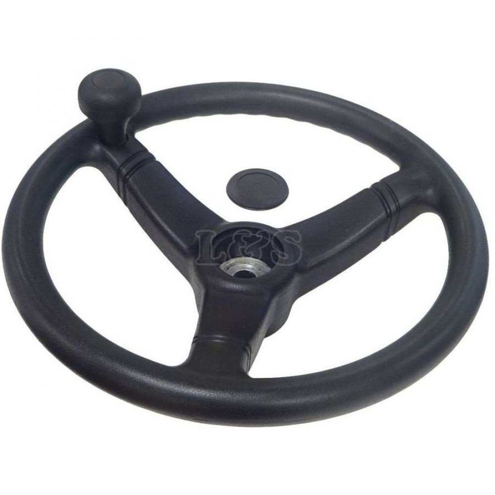 14"" Dumper Steering Wheel c/w Integrated Wheel Spinner for Thwaites Dumpers
