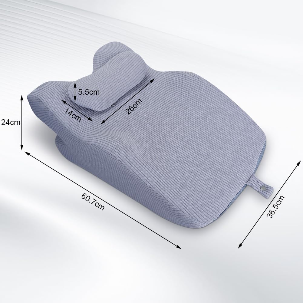 Ausla Almohada Ortopédica, Almohada de Apoyo para el Cuello, Almohada de Espuma Viscoelástica, Almohada para Dormir de Lado, Almohada Ergonómica para la Cabeza contra los Ronquidos y