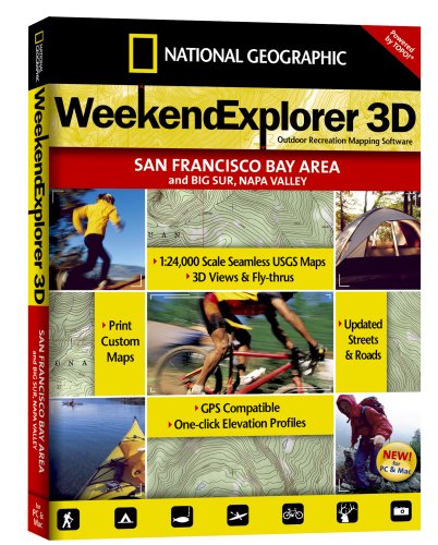 Carte TOPO National Geographic pour planifier rando Big Sur