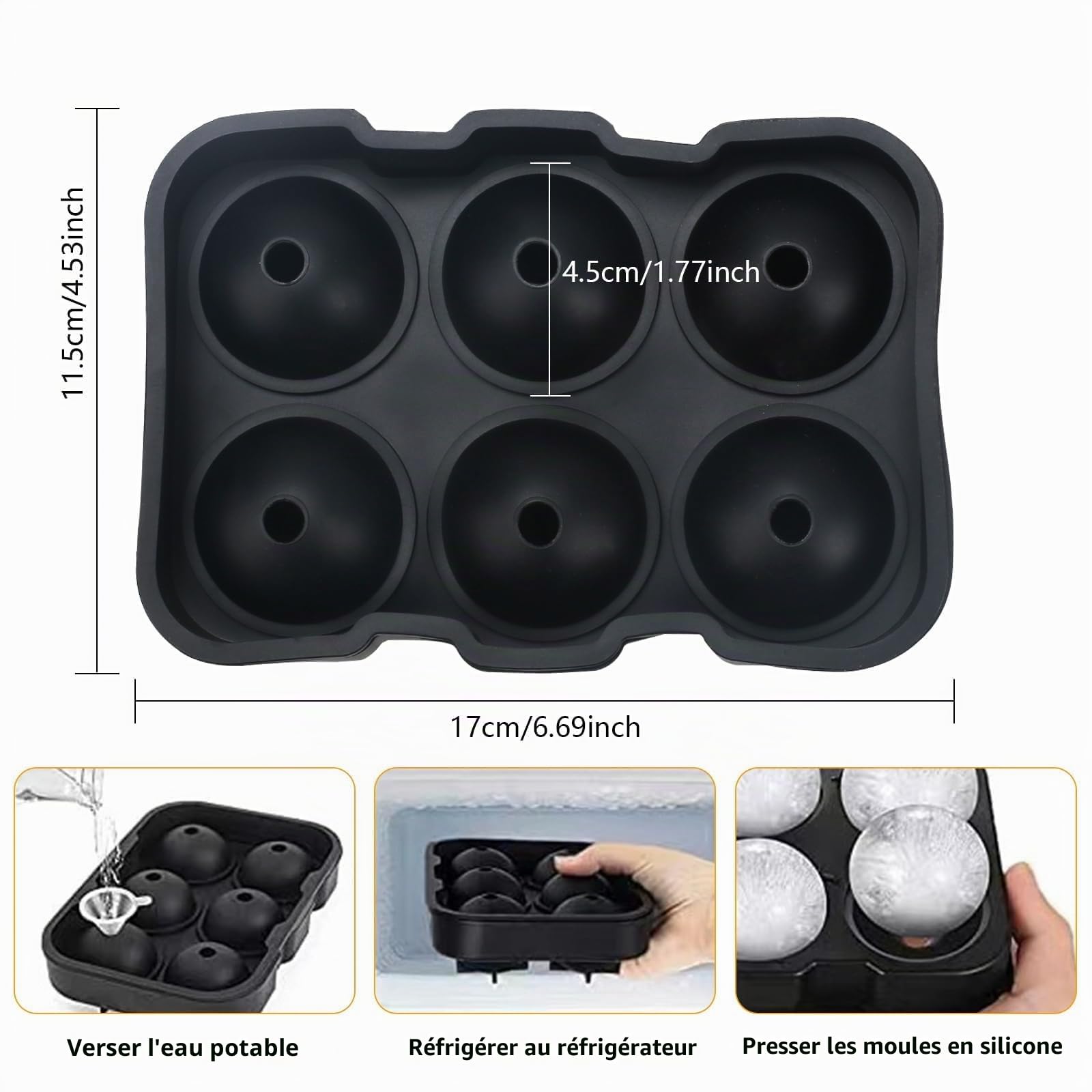 4L Seau a Glacon Isotherme Double Paroi pour Champagne Cocktails | Seau à Glace en Inox avec Couvercle Cuillère Pinces et Passoire Seau a Champagne pour Bière Cocktails Vin Frais Bar Fêtes