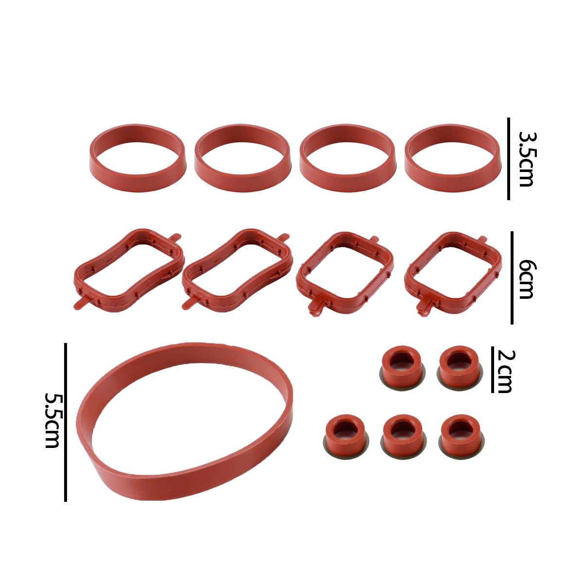 Juntas del colector de admisión, sellos del colector de admisión, kit de reparación de sellos (14 piezas/juego) para M57, M47, E87, E46, E90, E91, E92, E93, 99072C