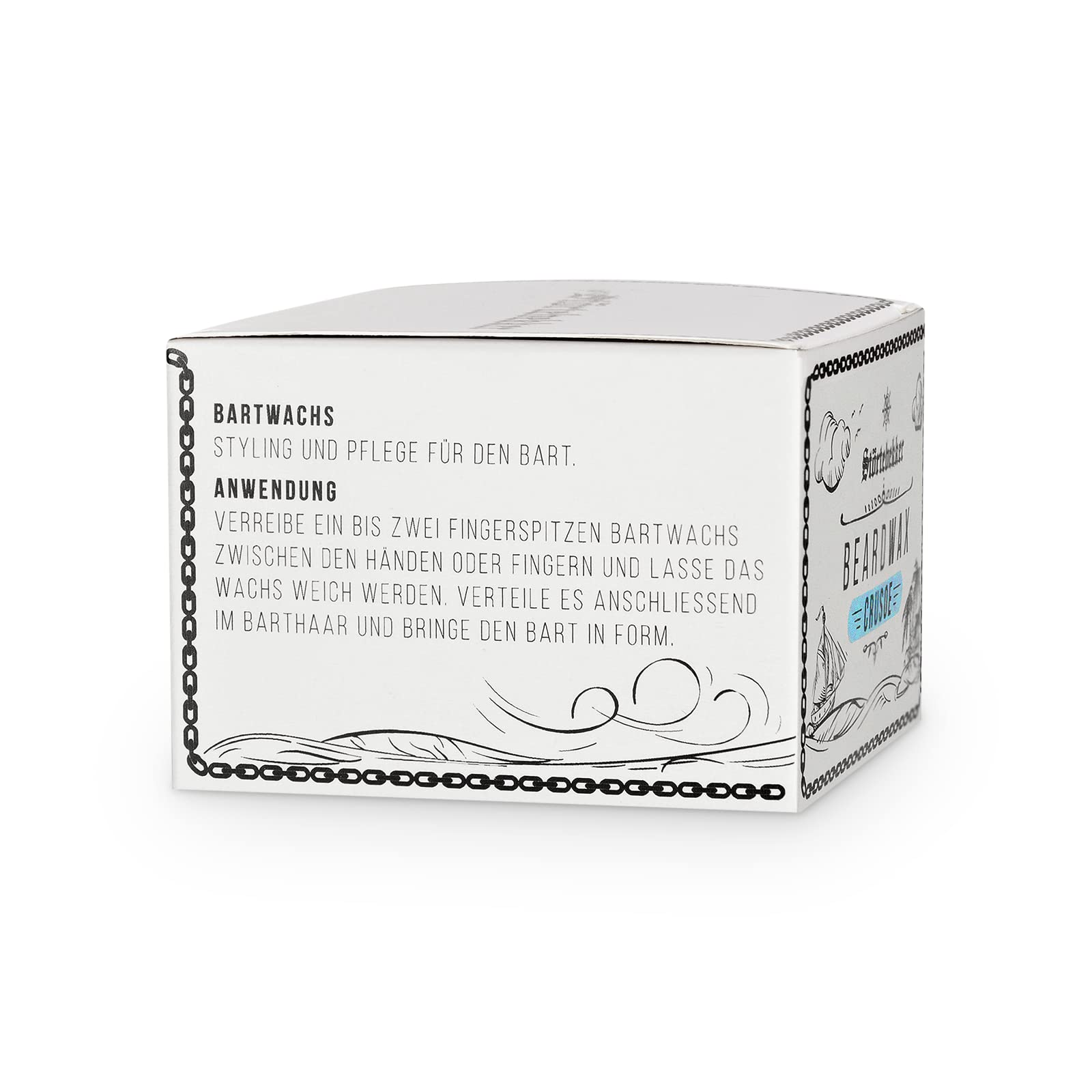 Störtebekker Premium Beard Wax soigne la barbe et la met en forme - Pot de 50ml 100% compostable - Cire à barbe hommes avec parfum agréable - Baume à barbe/Cire à barbe - Soins de la barbe - Made in
