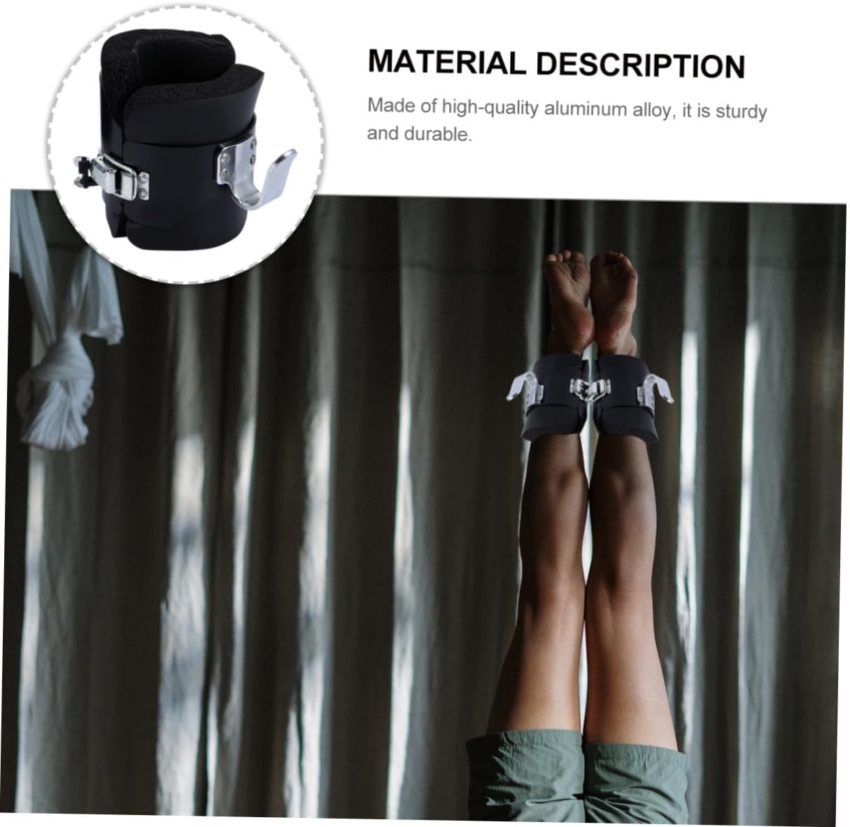 Ciieeo Inversion Boots Ankle Gravity Boots with Comfortable Padding and Locking Hooks for Home Gym Fitness Equipment and Inversion Therapy