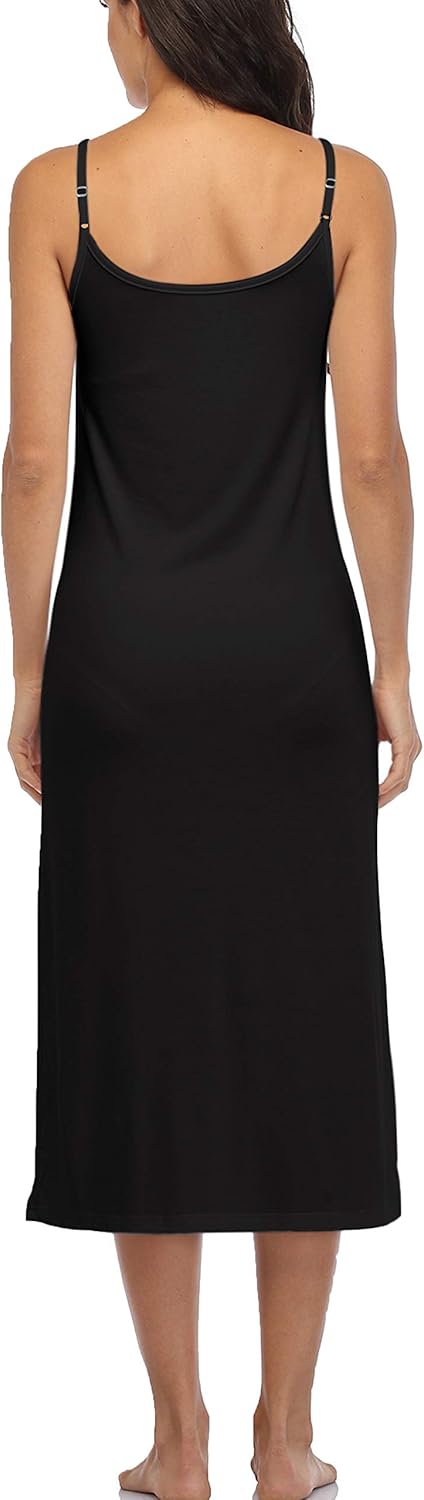 Summienlink Women's Full Slip for Under Dresses Sexy Long Sleeveless Nightgown Cami Dress - Image 2