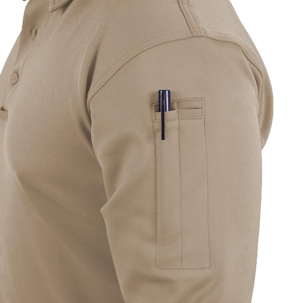Propper I.C.E. Polo de Manga Larga, Hombre, F5315, Bronceado Plateado, Extra-Large