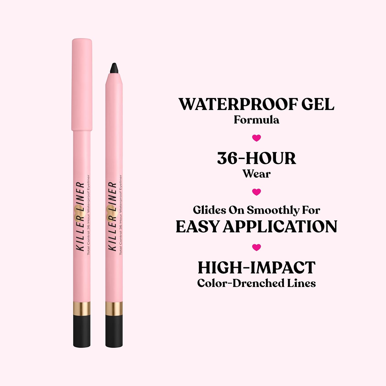 Too Faced Killer Liner 36-Hour Gel Eyeliner Pencil | Long Lasting, Waterproof, Non-Flaking Eyeliner Pencil, 0.04 Ounce - Image 4