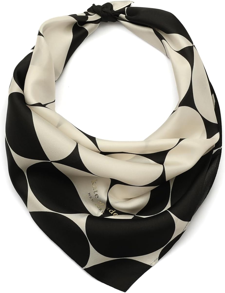 Women's Seasonless Dot Silk Bandana Scarf, Stylish & Lightweight Fashion Accessory