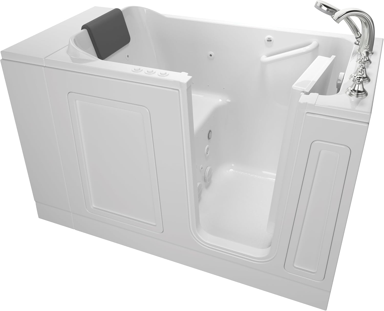 American Standard 3051.119.CRW Acrylic Luxury Series 30" x 51" Walk-In Bathtub with Air Spa and Whirlpool Massage systems, White