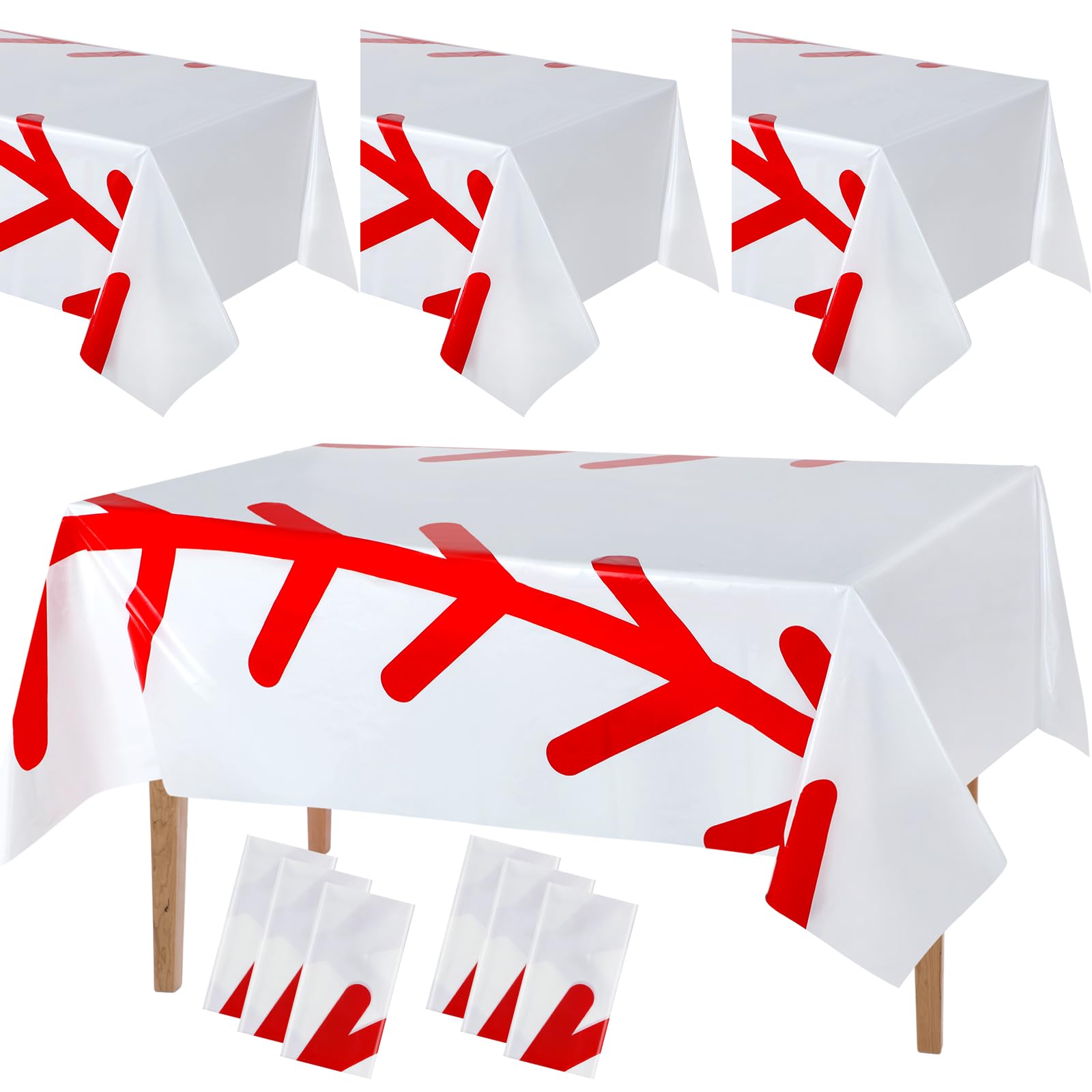 Nappe de baseball en plastique à motifs de terrain Oudain pour table de fête rectangulaire