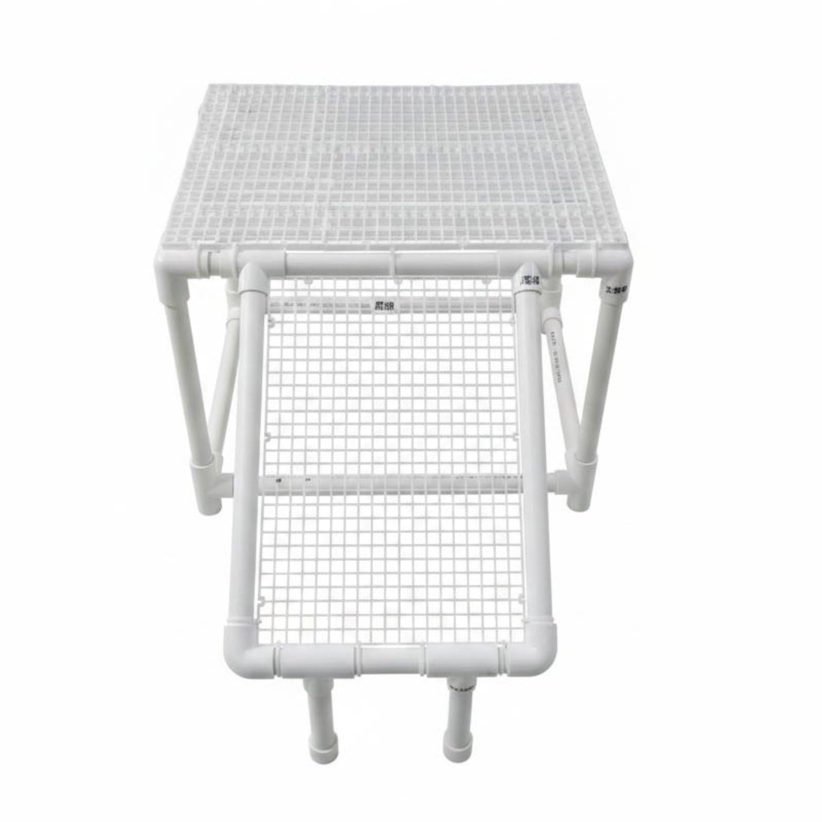 para Reptiles Soporte para Tortugas Superficie Adaptable para Acuario Diseño Funcional de Plástico Adecuada para Reptilarios y Ambientes de Tortugas, Blanco, 40 32 32 Cm