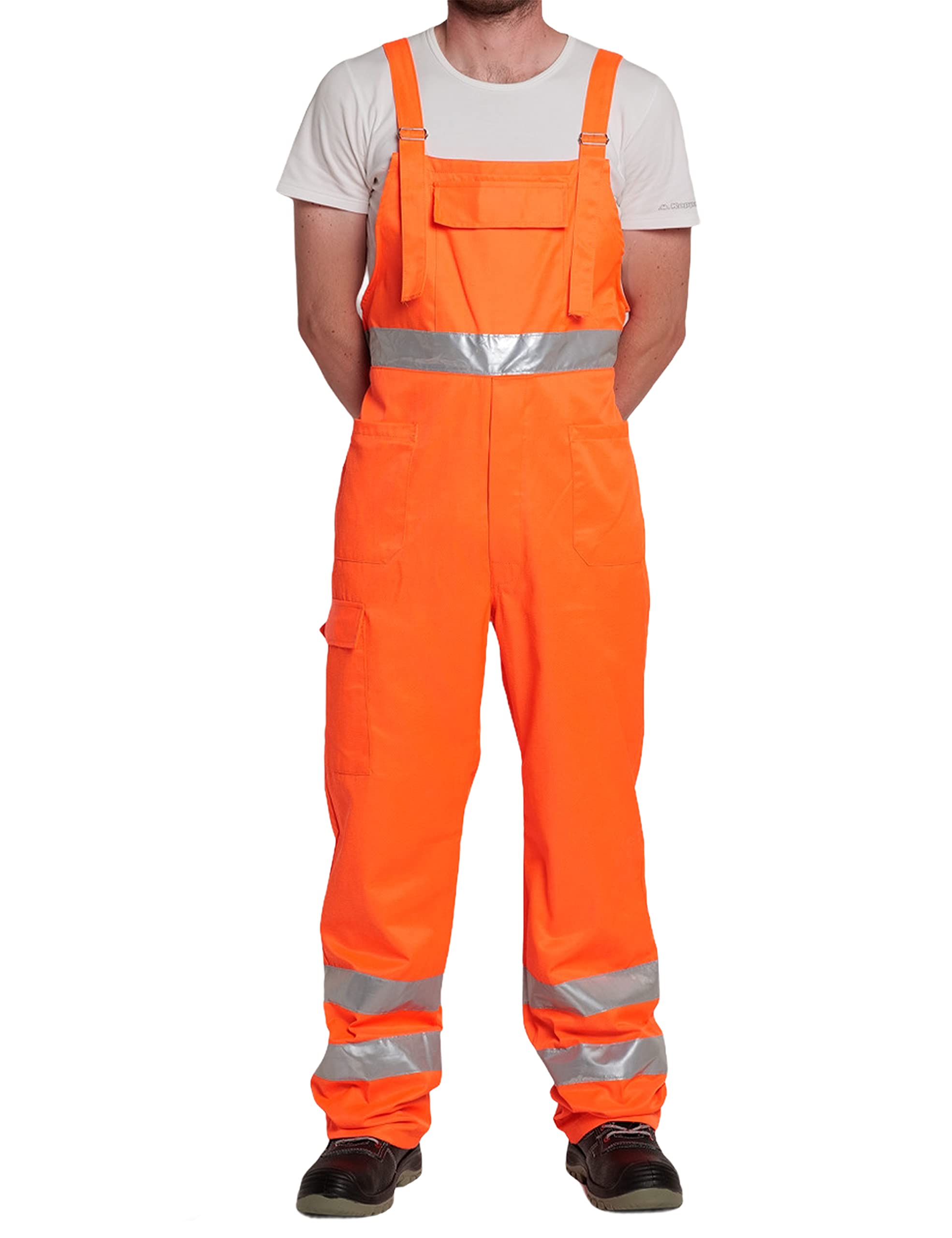 C.B.F. Balducci Group Pantalone Salopette Pettorina Arancione Certificata Alta Visibilità