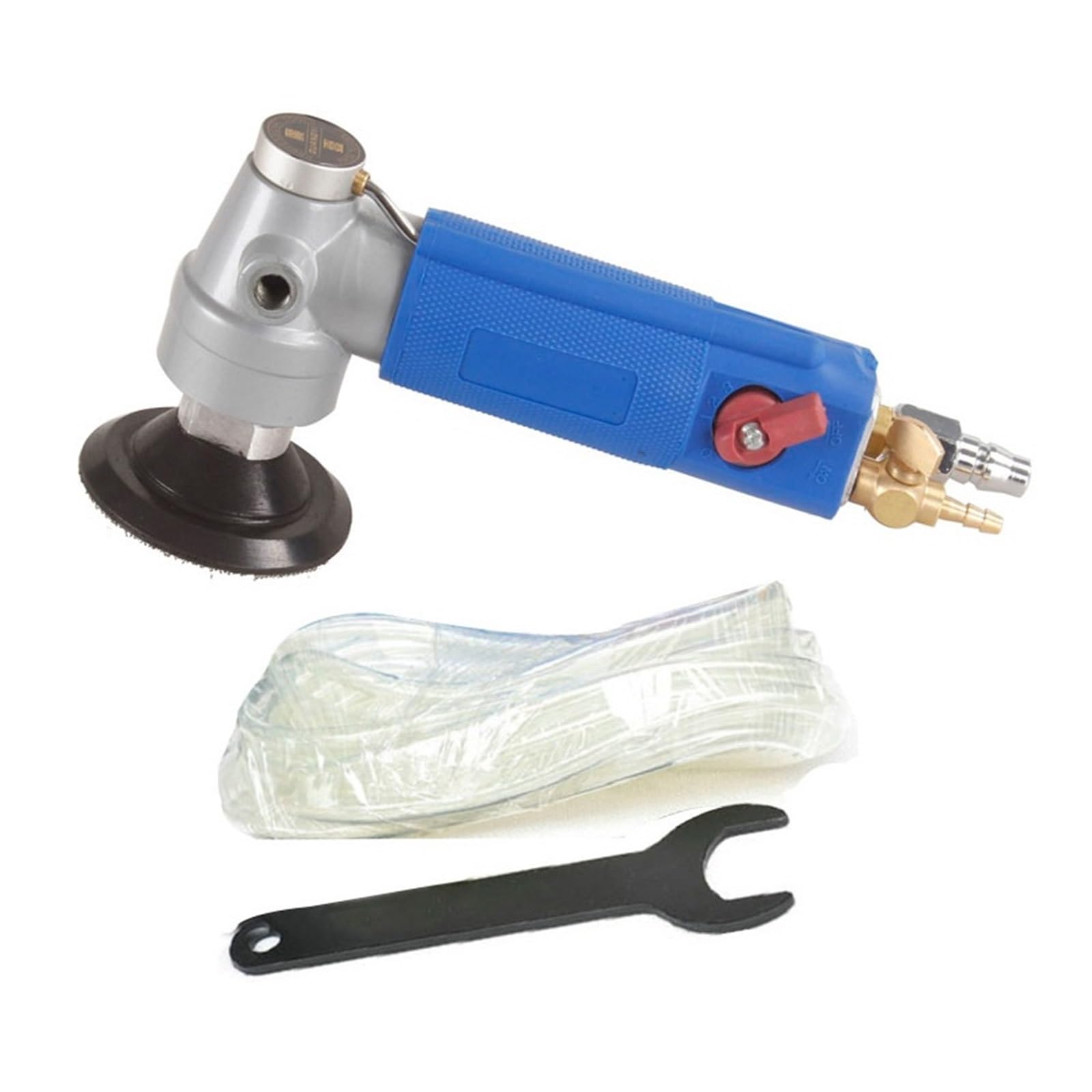 Mthckxjbsuz One Color Wet Polisher, Pneumatic Water Injection Mill Stone Grinder 3 Inch Polishing Machine