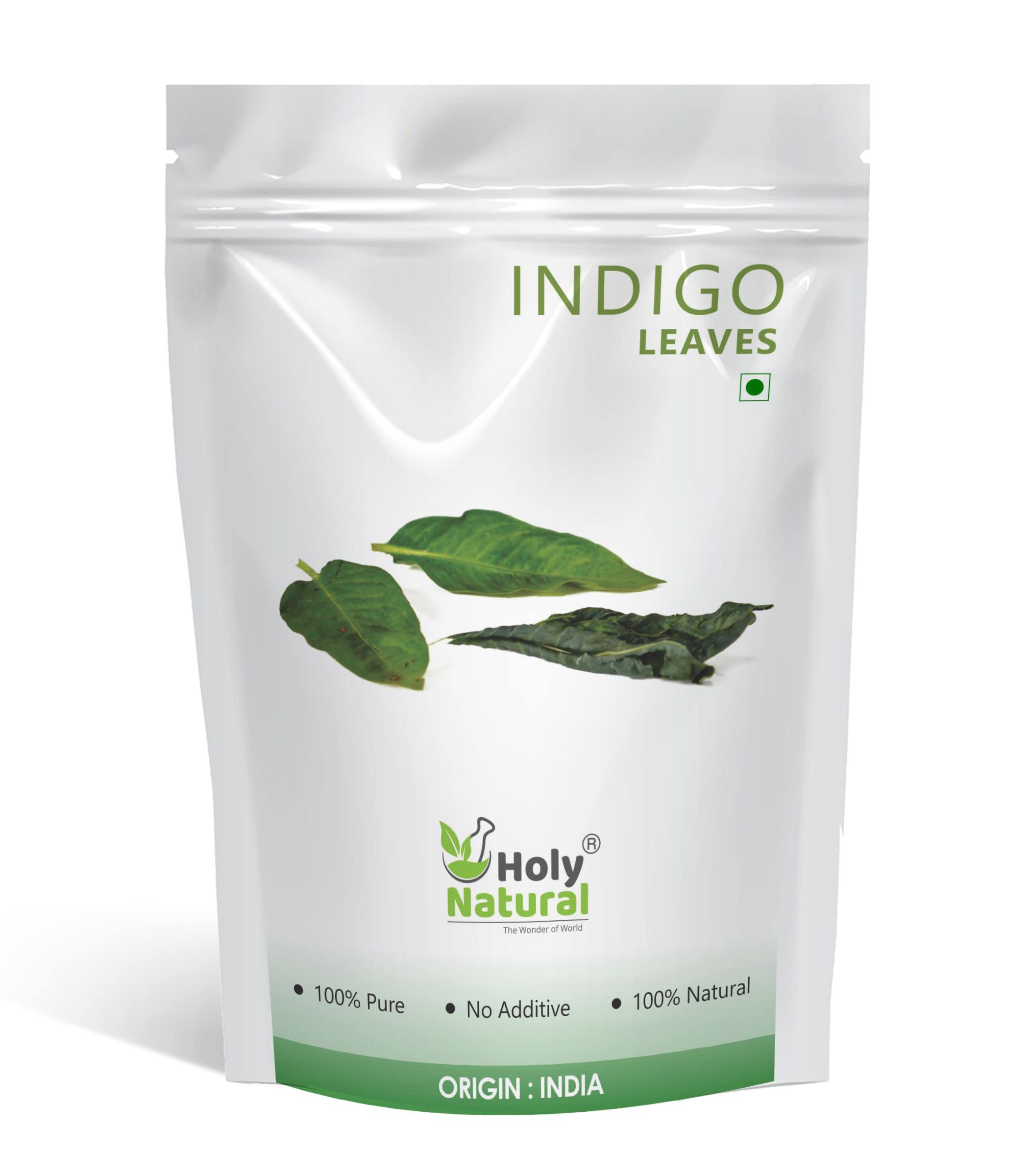 Holy Natural Indigo Leaves 200gm | For Natural Hair Colour, Smooth & Shiny Hair | Perfect natural colour for men & women hair.-image-0