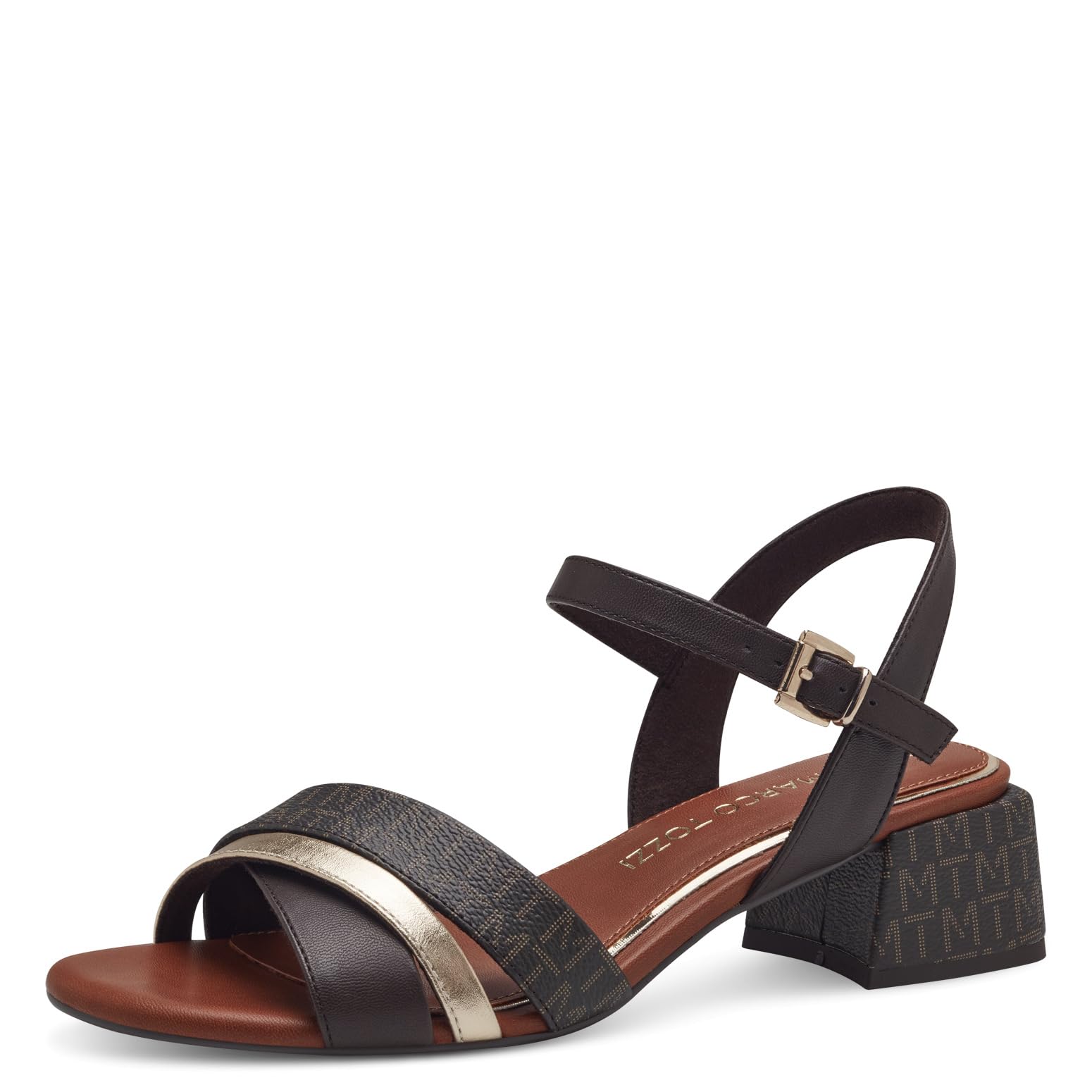 MARCO TOZZI Women's 2-28324-42 Heeled Sandal, MOCCA COMB, 6.5