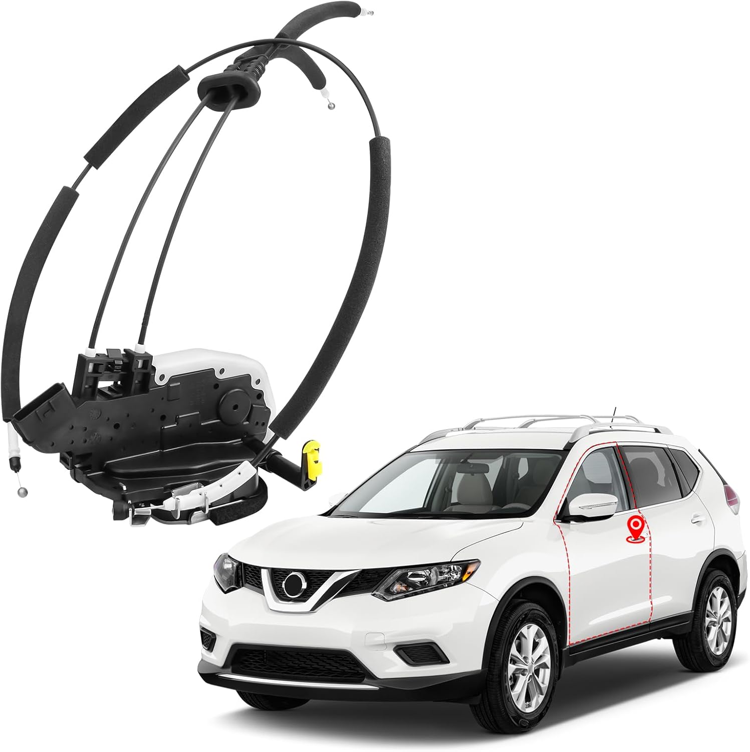 OGATOO Front Left Driver Side Door Lock Actuator Assembly Compatible with 2008 2009 2010 2011 2012 2013 2014 2015 Nissan Rogue 2.5L L4, 14-15 Rogue Select, 80501-JM10A 80501-JM00A 72091 937266