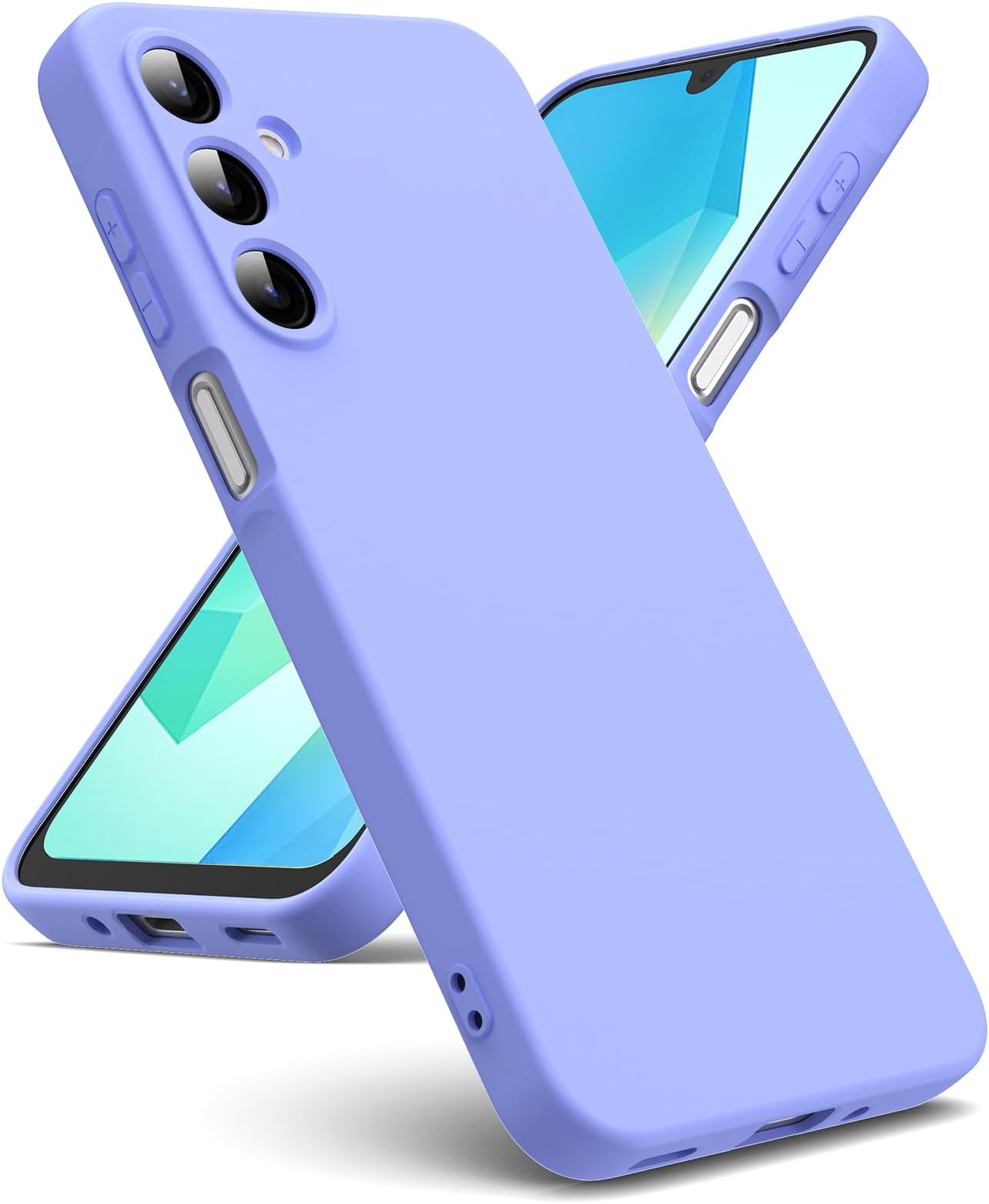 Suitable for Samsung Galaxy A16 4G/5G Phone Case [Liquid Silicone Cover] [Microfiber Interior] Rubber Silicone Gel TPU Liquid Shockproof Case for Samsung Galaxy A16 4G/5G - Purple
