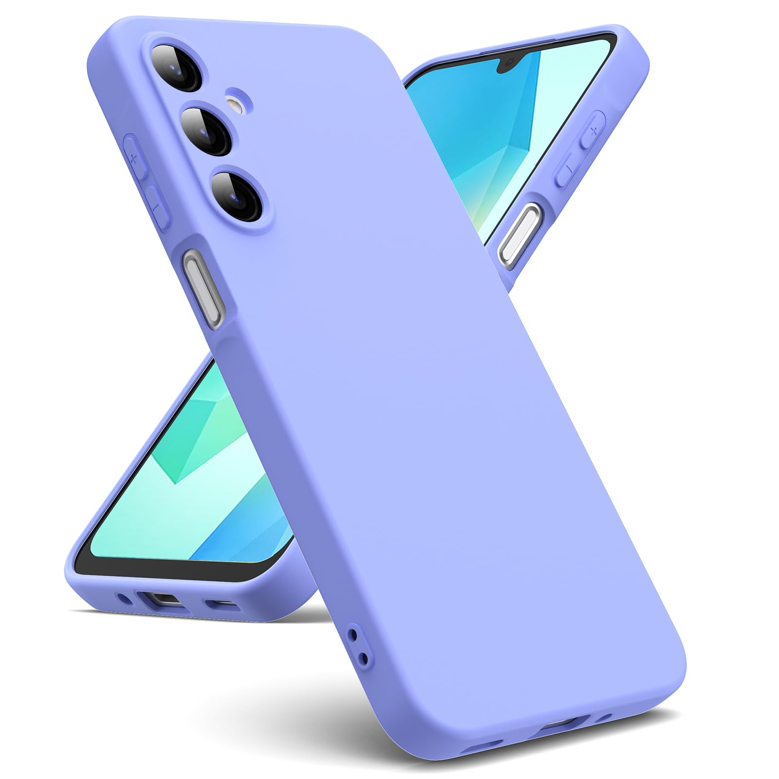 Oududianzi - Cover Compatibile con Samsung Galaxy A16 4G / 5G [Silicone Liquido] [Interno in Microfibra] Gomma Gel di Silicone Liquida Antiurto Custodia Cover Samsung A16 - Viola