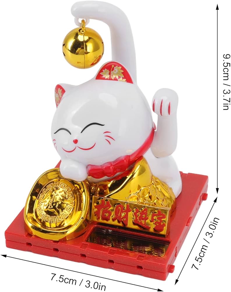 ソーラー式 手振り招き猫　置物　かわいいまねき猫 38個セット　箱傷 ソーラー式 手振り招き猫置物かわいいまねき猫 38個セット箱傷