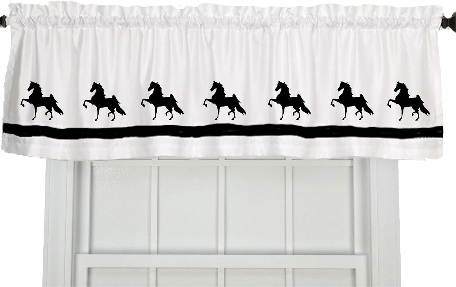 American Saddlebred Horse Window Valance/Window Treatment - In Your Choice of Colors - Custom Made