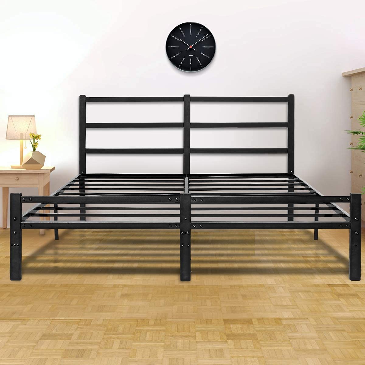 Buy King Bed Frame with Headboard, 14 Inch Platform Bed Frame No Box