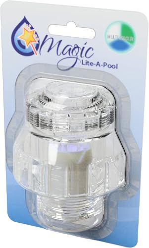 New and Improved | Jet with LED Lights Provide Mood Pool Lighting w/o Batteries | Powered by Pool Jets | No Tools Req’d Simply Screw in & Replace Your Standard 1.5” Jet Return
