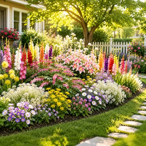 Premium Spring Flower Blub Collection100 Bulbs - Attracts Bees, Butterflies & Hummingbirds - Easy to Grow Perennials - 1000's Sold | Easy-Care | Perennials | Deer Resistant